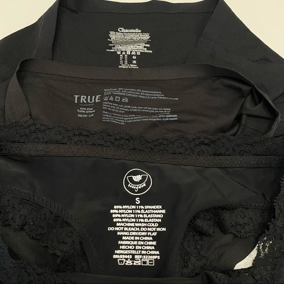 True & Co/ Chantelle Honeydew Panties Size S Bundle of 3 Underwear In Black - Picture 7 of 7